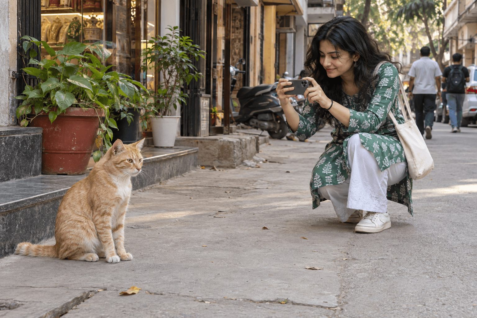A person documenting an animal incident for a report